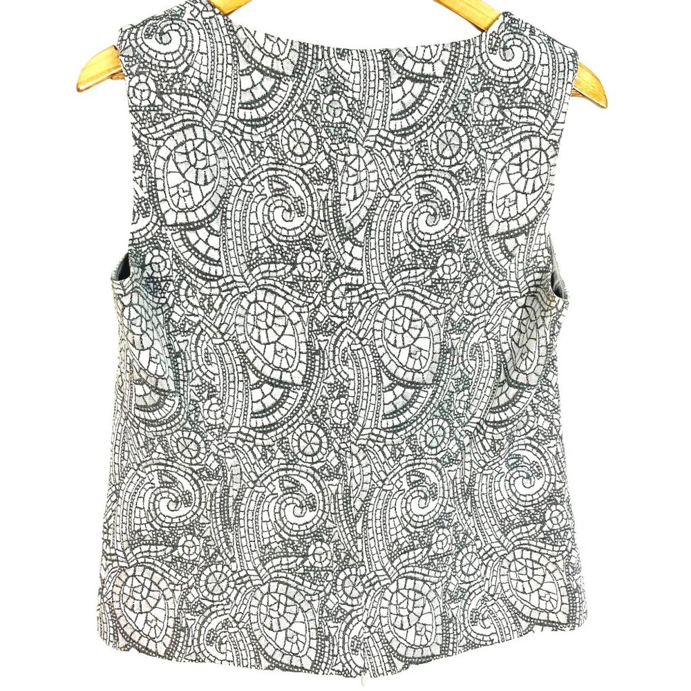 Elite Champagne 2 PC Blazer Shell Silver Brocade Mother of Bride Church Size 10 - Picture 7 of 10